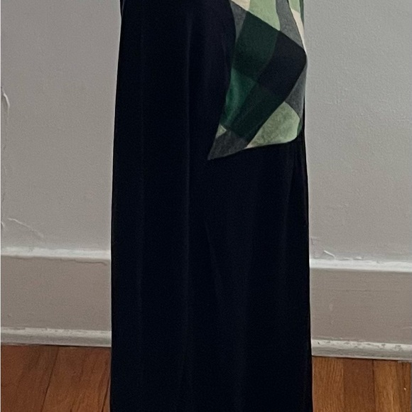 Vintage Forever 21 Y2K Black tunic with green plaid detailing size S Made in USA - Picture 3 of 14